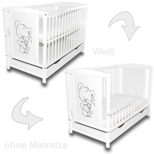 Babybett gitterbett teddybär - babybett,