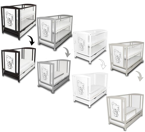 Babybett gitterbett 2in1 - babybett,