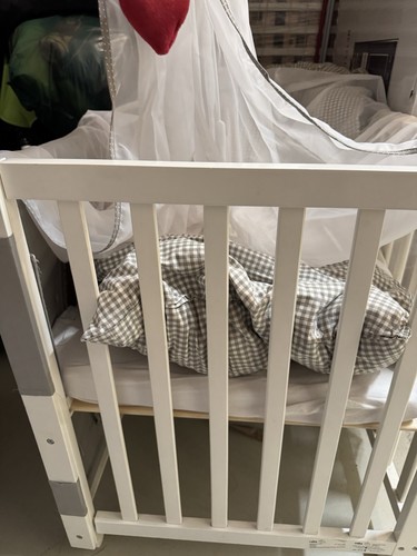 Weißes baby gitterbett - baby-gitterbett, mit