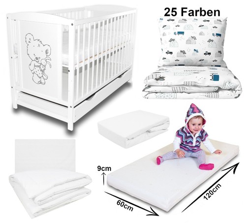 Babybett gitterbett weiß - gitterbett,